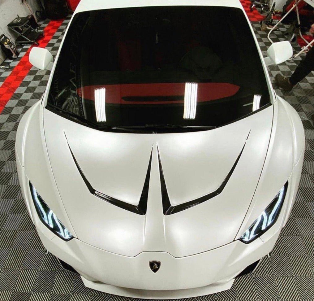 2016–2019 Lamborghini Huracán LP580 / LP610 – Full Carbon Fiber V-Style Vented Cooling Hood - photo 6 - Drvyn