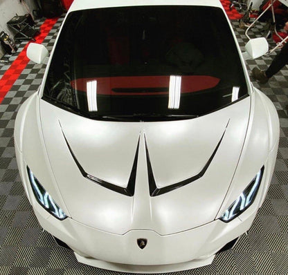 2016–2019 Lamborghini Huracán LP580 / LP610 – Full Carbon Fiber V-Style Vented Cooling Hood - photo 6 - Drvyn