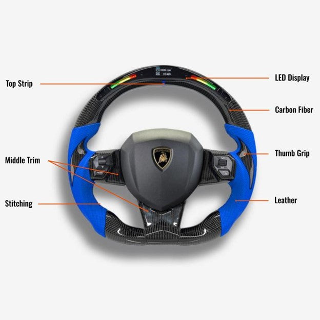 Lamborghini Aventador Custom Steering Wheel - photo 6 - Drvyn