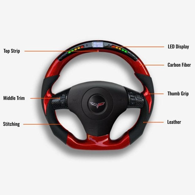 Chevrollet Corvette C6 Custom Steering Wheel - photo 4 - Drvyn