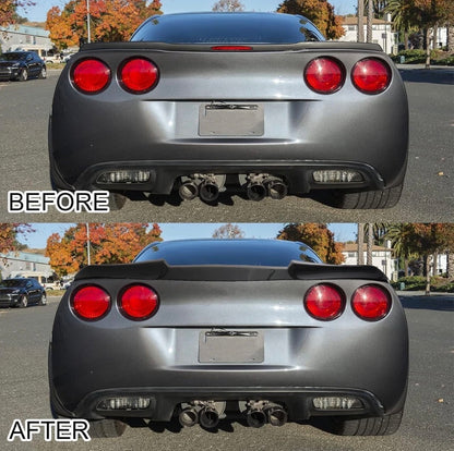 DRVYN Rear Trunk Wing Spoiler for 2005–2013 Corvette C6 ZR1 H-Style – Gloss Black - photo 5 - Drvyn