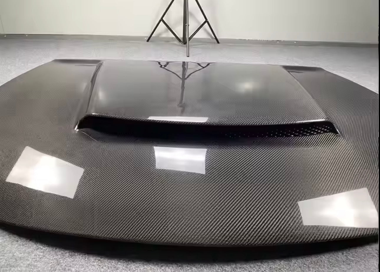 Dodge Charger – Full Carbon Fiber SRT Demon Style Single Vent Hood (2015–2023) - photo 3 - Drvyn