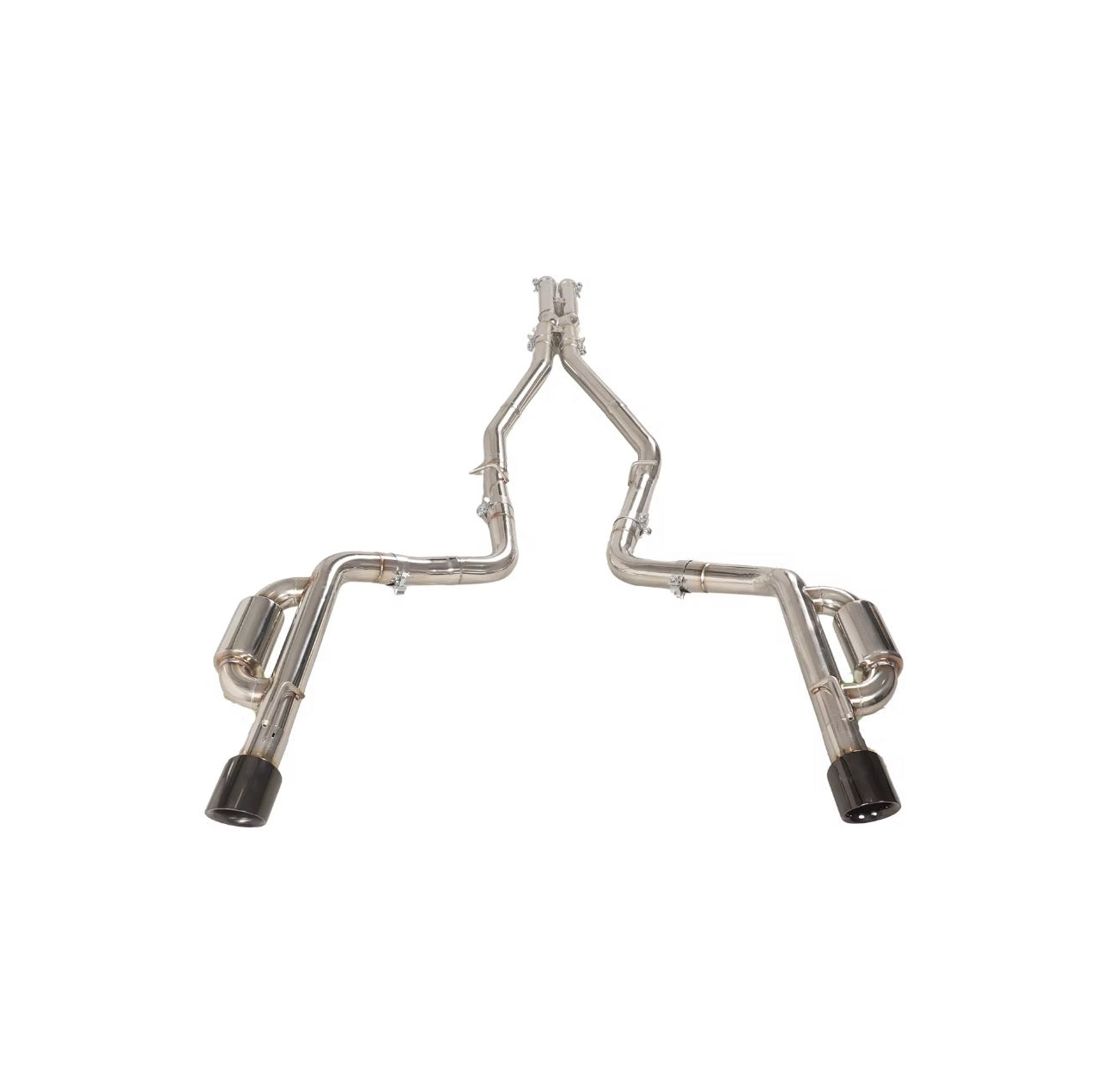DRVYN Full Straight Pipe Exhaust with Resonators for Dodge Challenger Hellcat 6.2L Supercharged for Nissan Infiniti - Drvyn