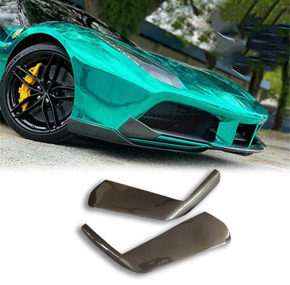 Ferrari 488 GTB / Spider Real Carbon Fiber Front Bumper Corner Splitter Trim for Nissan Infiniti - Drvyn