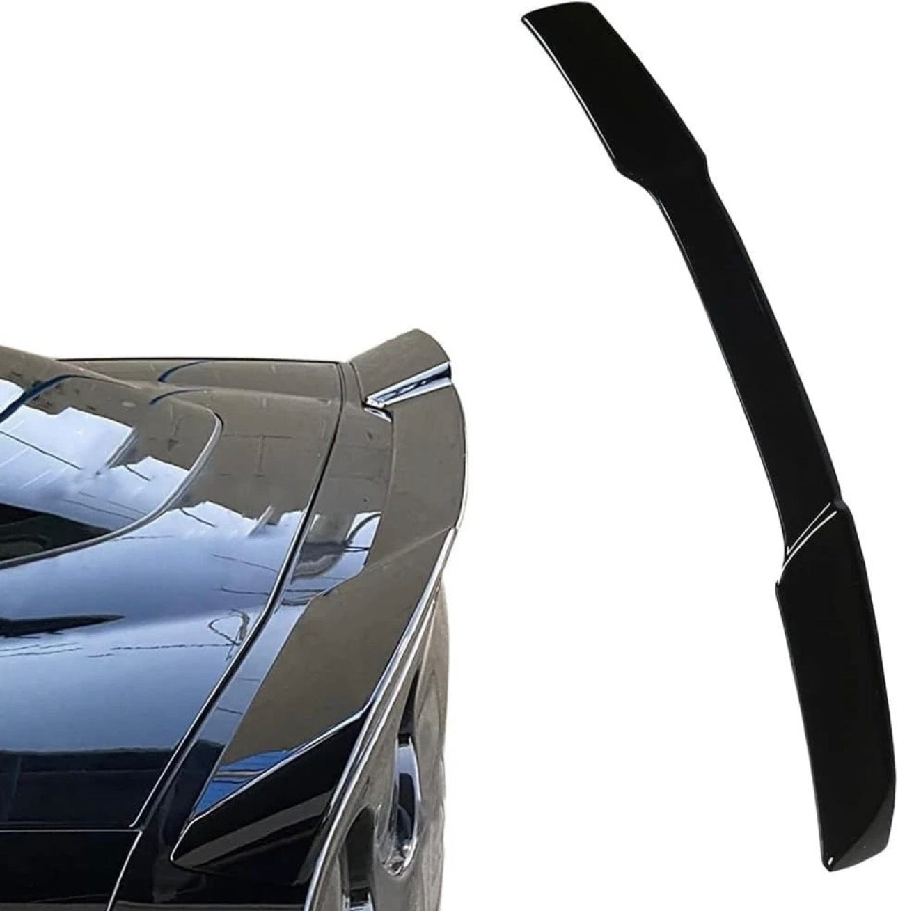DRVYN Rear Trunk Wing Spoiler for 2005–2013 Corvette C6 ZR1 H-Style – Gloss Black - photo 2 - Drvyn