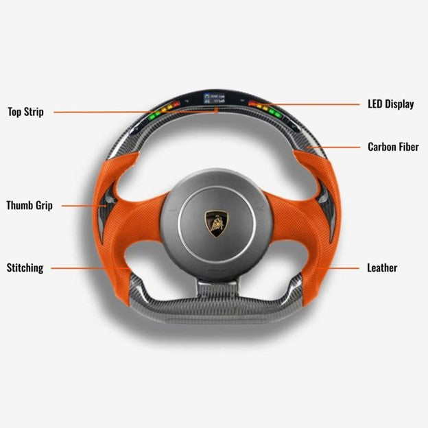 Lamborghini Galardo Custom Steering Wheel (Copy) - photo 2 - Drvyn