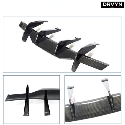 For 2020-26 Corvette C8 Z51 STG 3 Add-On Real Carbon Fiber Rear Bumper Diffuser: - photo 2 - Drvyn
