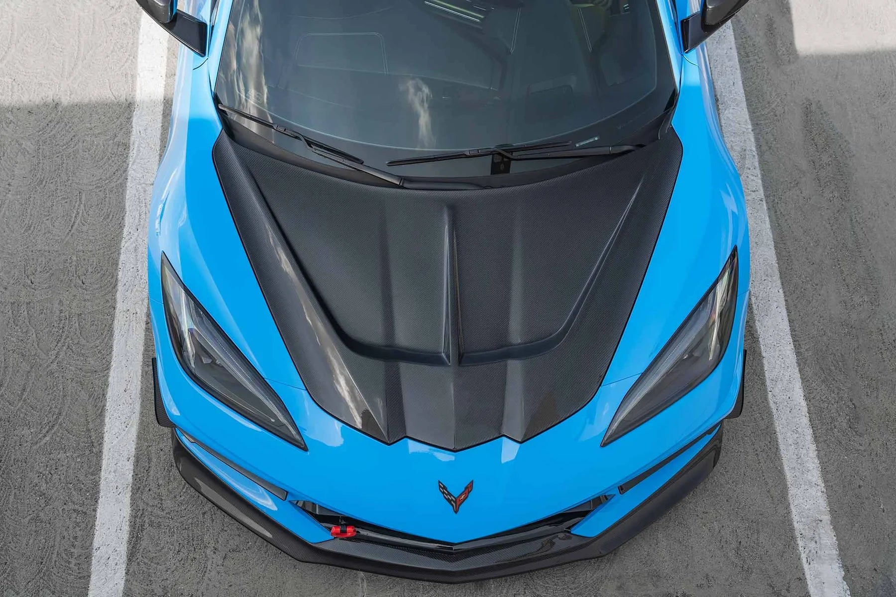 2020–2024 Corvette C8 – Full Carbon Fiber V2 Vented Hood for Nissan Infiniti - Drvyn