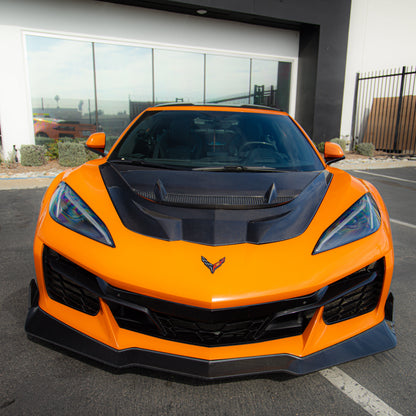 2020–2024 Corvette C8 – Full Carbon Fiber V1 Vented Hood for Nissan Infiniti - Drvyn