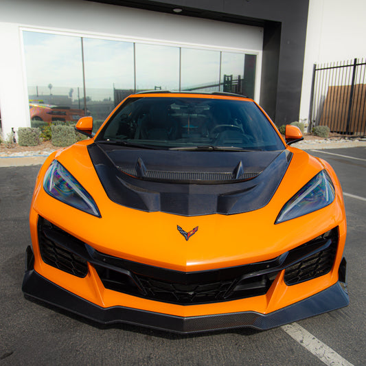 2020–2024 Corvette C8 – Full Carbon Fiber V1 Vented Hood for Nissan Infiniti - Drvyn